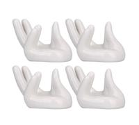 CATIEBYE Supporto per Ocarina in Ceramica 4 Pezzi Base Stabile a Forma di Mano, Accessori Resistenti per Strumenti Musicali, Porta Ocarina Pratico per Esposizione e Conservazione