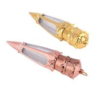 CATIEBYE Tubetti Vuoti per Gloss Labbra in Plastica Abs Oro 2 Pezzi, Contenitori Leggeri a Forma di Ravanello per Viaggio e Lucidalabbra
