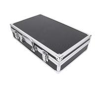 CATIEBYE Valigia Portamicrofono Rigida in Alluminio 2 Scomparti, Custodia Protettiva per Microfoni Wireless, Resistente e Stabile, Adatta per Karaoke e Registrazioni, Valigetta Porta