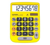 CATIGA Calcolatrice da tavolo a 8 cifre con energia solare e display LCD, tasti grandi, per casa, ufficio, scuola affari, 4 funzioni, piccole calcolatrici di base per scrivania, CD-8185