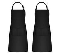 Catime 2 Pezzi Grembiule Cucina per Uomo Donna, Grembiuli da Barbecue Impermeabile con 2 Tasche, Grembiule Pittura Regolabile Adulti per la Cottura, Giardinaggio