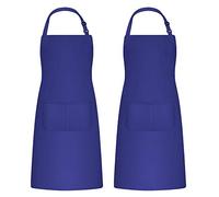 Catime 2 Pezzi Grembiule Cucina per Uomo Donna, Grembiuli da Barbecue Impermeabile con 2 Tasche, Grembiule Pittura Regolabile Adulti per la Cottura, Giardinaggio
