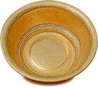 Catino in Rame per Pediluvio Matrimonio Artigianale Ampia Bacinella da Pedicure Vaschetta Relax Spa per Piedi Finitura Rame Regalo(Brass,15")