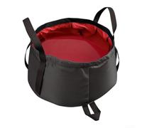 Catino per portatile 8L Caldo 90°C per Piedi Catino per portatile(Red) | Nylon 210D per robusto, per strato interno sigillato, impermeabile, leggero 50g, ideale per trekking e viaggio