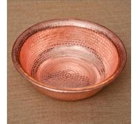 Catino Rame Battuto a Mano Pedicure Portatile Idromassaggio Piede Vasca Decor Giardino Bacinella Acqua per Esterno(Copper,34cm)