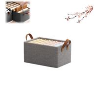 Cation Multi-Functional Folding Wardrobe, Ultra Space Clothes Drawer Organizer Closet with Cationic Steel Frame Storage Box Handle for Home Organizer (Grey,M)