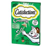 Catisfaction Dreamies Creamy snack per gatti 4x10 gr - Erba gatta - 1° ORDINE? scegli lo sconto BZR5 / BZR20 + 200 punti fedeltà