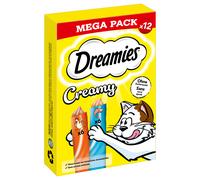 Catisfactions Dreamies Creamy Snack per gatti - 12 x 10 g Pollo & Salmone
