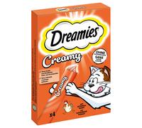 Catisfactions Dreamies Creamy Snack per gatti - 4 x 10 g Pollo