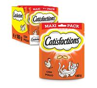 CATISFACTIONS MAXI - Dolcetti al pollo per gatti e gattini, 4 bustine da 180 g