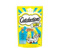 Catisfactions Mix Snack per Gatto con Delizioso Salmone e Stuzzicante Formaggio, 6 Confezioni da 60 g