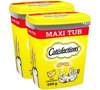 CATISFACTIONS Snack Gatto Mega Tub al Formaggio KIT RISPARMIO 2x350G
