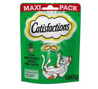Catisfactions snack per gatti Maxi Pack 180 gr - Erba gatta - 1° ORDINE? scegli lo sconto BZR5 / BZR20 + 200 punti fedeltà