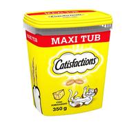 Catisfactions snack per gatti Maxi Tub 350 gr - Snack Maxi Tub 350 gr Catisfactions formaggio - 1° ORDINE? scegli lo sconto BZR5 / BZR20 + 200 punti fedeltà