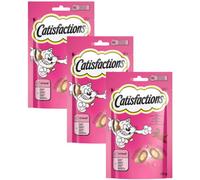 CATISFACTIONS Snack per Gatto con Manzo KIT RISPARMIO 3X60G
