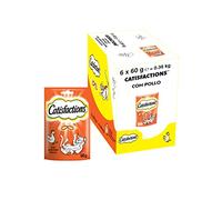 Catisfactions Snack per Gatto, Gustoso Pollo, 6 Confezioni da 60 g