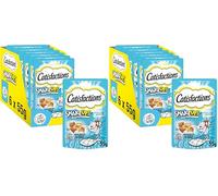 Catisfactions Snack per Gatto, Shake Ups Multivitamins Banchetto ai Frutti di Mare, 6 pacchi da 55g (Confezione da 2)