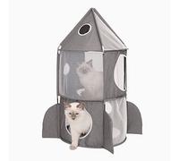 Catit 42002 Vesper, torre a razzo, con cuscino per dormire per gatti, grigio, 1 pezzo (confezione da 1)