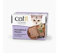 Catit Cuisine - Cibo umido premium per gatti - Patè con carne di tacchino con pollo e prosciutto, alimento completo, 95 g, senza cereali, alto contenuto di carne (Confezione da 5)
