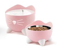 Catit Fontana Automatica per Gatti Combo Pack Pixi Rosa con Ciotola e 3 Filtri Inclusi