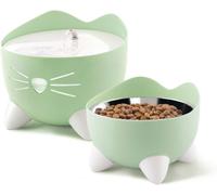 Catit Fontana Automatica per Gatti Combo Pack Pixi Verde con Ciotola e 3 Filtri Inclusi