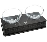 Catit Style Glass Diner 2X200 Ml, Nero