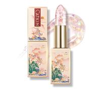 CATKIN Balsamo idratante per labbra, rossetto che cambia colore, per labbra secche e fragili, con acido ialuronico e vitamina E, assorbente e nutriente, vegano, 3,5 g