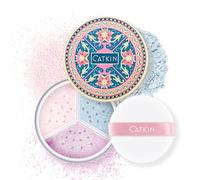 CATKIN Cipria in Polvere, Cipria Trasparente Fissante, Texture Leggero, Finish Matte, Uniforma l'incarnato, Idratante e Anti-Età, Tenuta fino a 12 Ore, per Pelli Secche, 4g*3