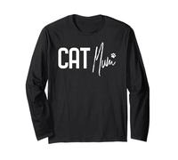 Catmumlife perché la Vita è Migliore con i Gatti Fab Paw Cat Mum Maglia a Manica