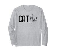 Catmumlife perché la Vita è Migliore con i Gatti Fab Paw Cat Mum Maglia a Manica