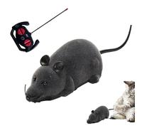 Catnip Mouse Toys For Cats - 11 Inch Remote Control Kitten Teething Toys| ABS Interactive Cat Toy - Realistic Moving Mouse With Four Way Motion Flocking Fun Design For Active Indoor Cats