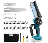 Catolsss Mini motosega a batteria compatibile con Makita 18 V, con lama intercambiabile da 20 - 25 cm e olio automatico, tensione della catena senza attrezzi per il taglio del legno e la cura degli