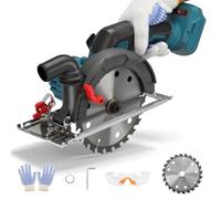 Catolsss Sega circolare a batteria per Makita 18 V, batteria al litio, 8000 giri/min, con taglio diagonale di 45°, mini sega circolare senza spazzole (165 mm) per tagliare legno (senza batteria)