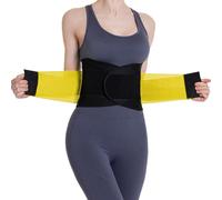 CATOR 1 pezzi Fascia Post Parto Cintura Guaina Post Parto con Estensori Elastici Regolabile Cintura Addominale con 2 Supporto Per la Schiena Traspirante Cintura Shapewear per Recupero Postparto Giallo