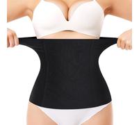 CATOR 1 pezzi Fascia Post Parto Cintura Guaina Post Parto, Regolabile Cintura Addominale Pezzo unico Per la Schiena Traspirante Cintura Shapewear per Recupero Postparto Nero