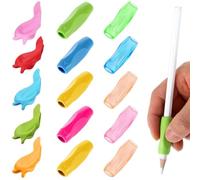 CATOR 15 Pezzi Impugnatura Matita per Bambini, Impugnatura Ausiliaria per la Scrittura, Impugnatura per Penna, Supporto per Matita, Impugnatura per Scrittura, Silicone Morbido, per Bambini, Studenti
