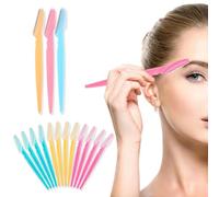 CATOR 15 Pezzi lamette viso donna, Rasoio Dermaplaning Viso per Tagliare e Modellare le Sopracciglia, per Donne e Uomini