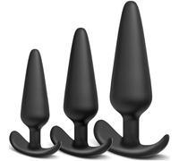 CATOR 3 Anale in Silicone Kit,Butt Plug in silicone, plug anale-dilatatore donna, Anal Sesso Giocattoli, Sex Toys per uomini donne coppie principianti professionali (Piccolo/Medio/Grande)