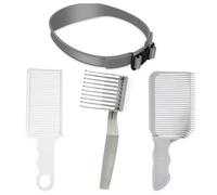 CATOR 4 Pcs pettine capelli, Pettine per Capelli da Uomo Fascia Taglio Capelli Curva Regolabili Pettine di Posizionamento Curvo Barber Fade Comb Pettine da Parrucchiere, per Adulto, Bambino, DIY