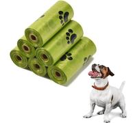 CATOR 6 Rotoli Sacchetti Cane Cacca, Sacchetti igienici per cane, Sacchetti Igienici Cani per bisogni dei Cani, Raccogli Feci, Pet Bag, Profumati (15 per Rotolo) (Verde)