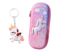 CATOR Astuccio per Unicorno Bambina, Unicorno Regalo di Cancelleria per Bambina, Scuola Cancelleria, Rosa Chiaro