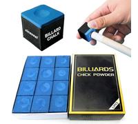 CATOR Gessetti da Biliardo, 12 Gessetti da Biliardo Professionale, Gessetti per Stecca da Biliardo, Gessetto Biliardo Scatola per Giocatori Professionisti