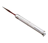 Cators - Stuzzicadenti in argento Sterling, con lama in oro 9 carati, portatile, con foro portachiavi e attivazione a torsione, fornito in custodia di lusso