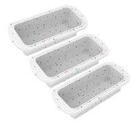 Catphy 3 pezzi padella di pagnotta di pane silicone con telaio rinforzato in metallo padelle di pane pieghevole rettangolare facile rilascio di pagnotte padelle riutilizzabili tende da forno per pane