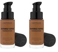 Catrice Cosmetics Invisible Cover Foundation, idratante, lunga durata, opacizzante, naturale, opaca (30 ml) (Confezione da 2)
