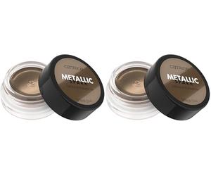 Catrice Cosmetics Metallic Spark ombretto in crema, lunga durata, risultato immediato, Ultra pigmentato, brillante, brillantinata (4 g) (Confezione da 2)