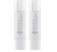 Catrice Drunk'n Diamonds Plumping Lip Balm, n. 060, Nude, idratante, nutriente, ingrandente, lucido, vegano, senza parabeni, senza particelle di microplastica, senza nanoparticelle, confezione da 2