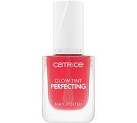 Catrice Glow Tint Perfecting Nail Polish, n. 010, rosso illuminante, facile da rimuovere, senza particelle di microplastica, senza conservanti, senza profumi, senza parabeni, confezione da 10,5 ml