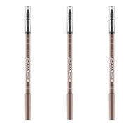 Catrice Eye Brow Stylist, n. 015 Ashy Drama, marrone, a lunga durata, opaco, privo di nanoparticelle, conforme al nostro standard CLEAN BEAUTY senza profumo, confezione da 3 (3 x 1,4 g)