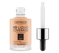 Catrice Fondotinta HD Liquid Coverage, n. 038, Nude, a lunga durata, opacizzante, opaca, per pelle impura, vegana, senza olio, impermeabile, senza alcool, confezione da 1 (30 ml)